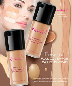 KASHEE'S Original Liquid Foundation | Even-Tone High Coverage | 7 IN 1 Shades